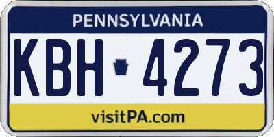 PA license plate KBH4273