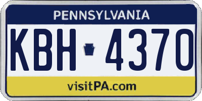 PA license plate KBH4370