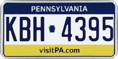 PA license plate KBH4395