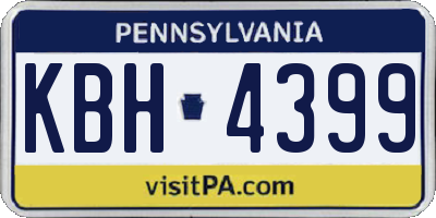 PA license plate KBH4399