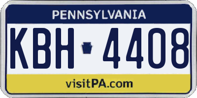PA license plate KBH4408