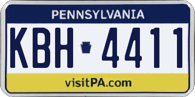 PA license plate KBH4411