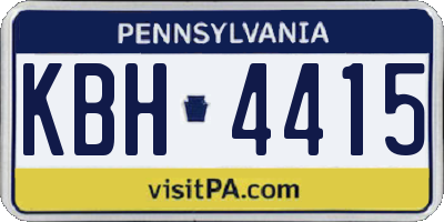 PA license plate KBH4415