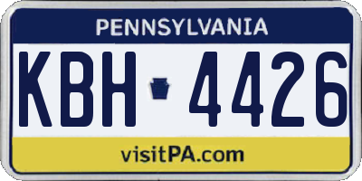 PA license plate KBH4426