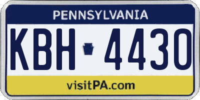 PA license plate KBH4430