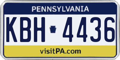 PA license plate KBH4436