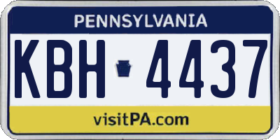 PA license plate KBH4437