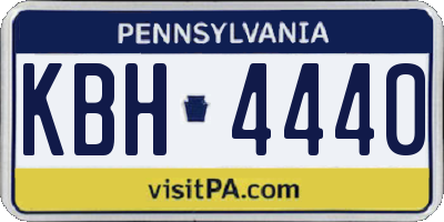 PA license plate KBH4440
