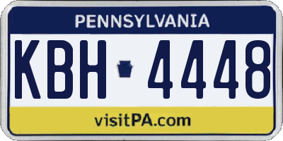 PA license plate KBH4448