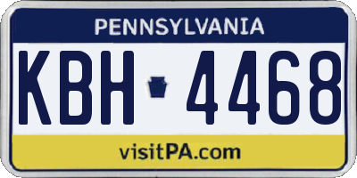PA license plate KBH4468