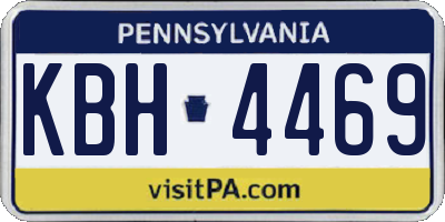 PA license plate KBH4469