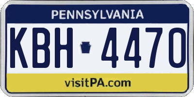 PA license plate KBH4470