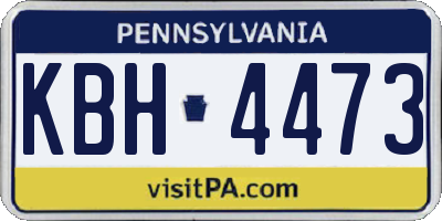 PA license plate KBH4473