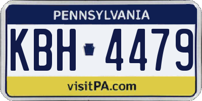 PA license plate KBH4479