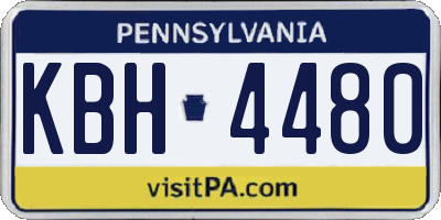 PA license plate KBH4480