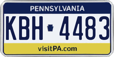 PA license plate KBH4483