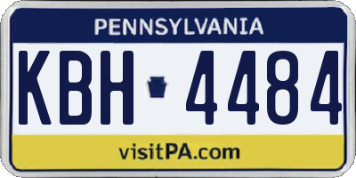 PA license plate KBH4484