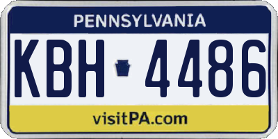 PA license plate KBH4486