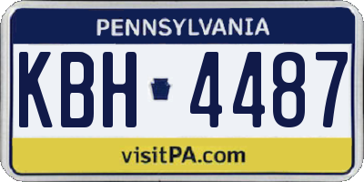 PA license plate KBH4487