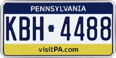 PA license plate KBH4488