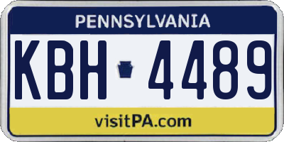 PA license plate KBH4489