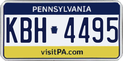 PA license plate KBH4495