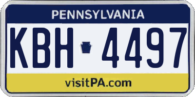 PA license plate KBH4497