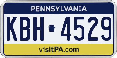 PA license plate KBH4529