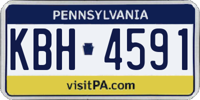 PA license plate KBH4591