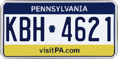 PA license plate KBH4621