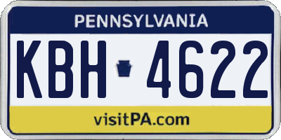 PA license plate KBH4622