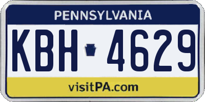 PA license plate KBH4629
