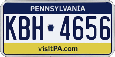 PA license plate KBH4656