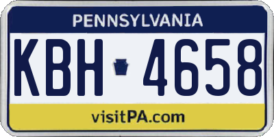 PA license plate KBH4658