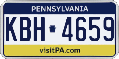 PA license plate KBH4659