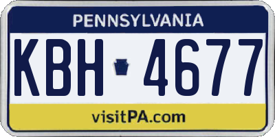 PA license plate KBH4677