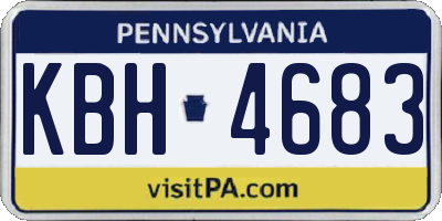 PA license plate KBH4683