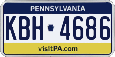 PA license plate KBH4686