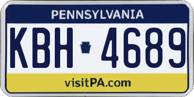 PA license plate KBH4689