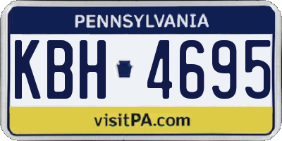 PA license plate KBH4695