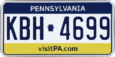 PA license plate KBH4699