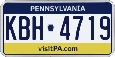 PA license plate KBH4719