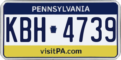 PA license plate KBH4739