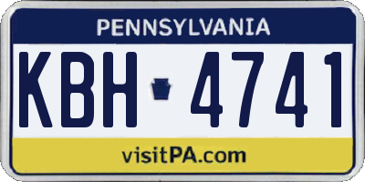 PA license plate KBH4741