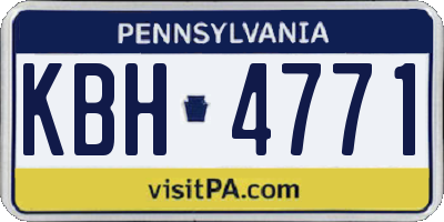 PA license plate KBH4771