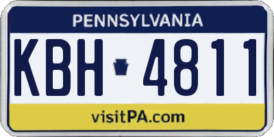 PA license plate KBH4811