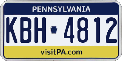 PA license plate KBH4812