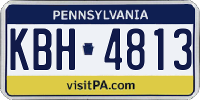 PA license plate KBH4813