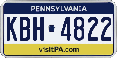 PA license plate KBH4822