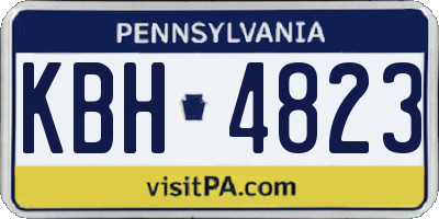 PA license plate KBH4823